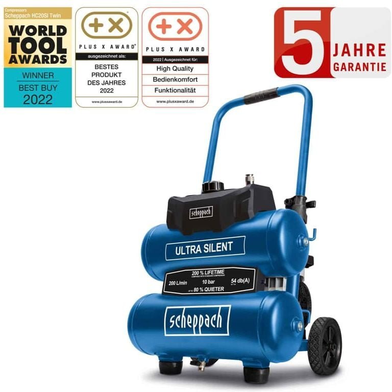 HC20Si-TWIN 20L Kompressor - 750W - 5906145901 - Scheppach