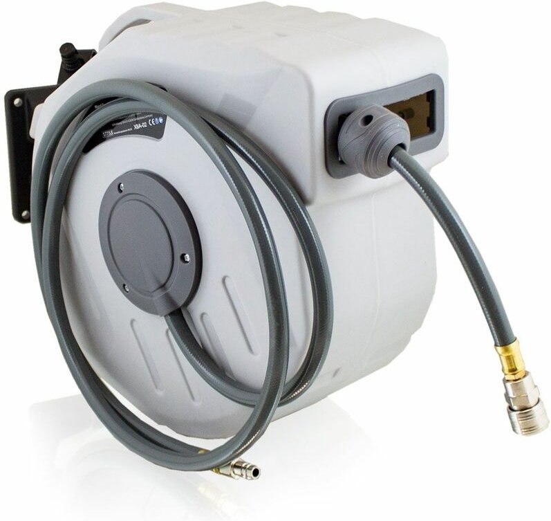 20m Druckluft Schlauchtrommel automatik Druckluft Schlauchaufroller 1/4' Zoll Anschluss Automatik Schlauchaufroller für ...