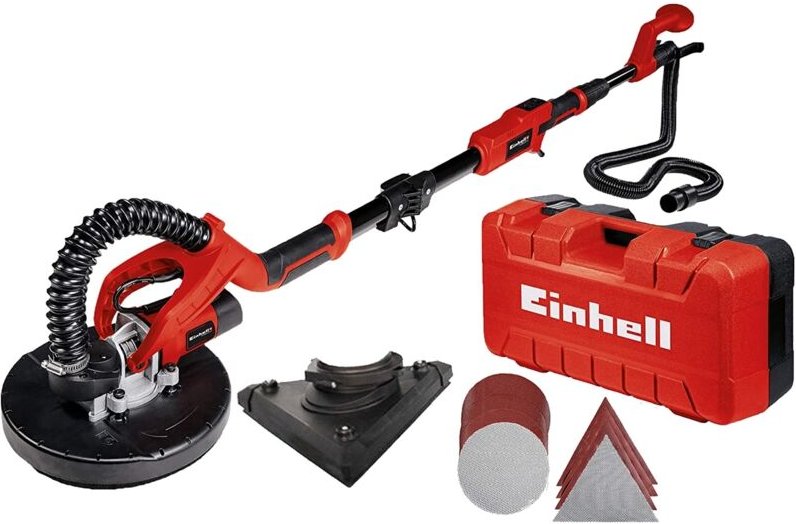 Einhell - Trockenbauschleifer te-dw 225 x (750 w, wechselbarer Schleifteller, Bürstenkranz gefedert, bis 165 cm Teleskop...