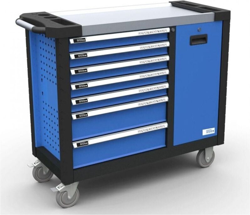 Werkstattwagen Premium GWPV 7/1 7 Schubladen Edelstahl 400 kg belastbar