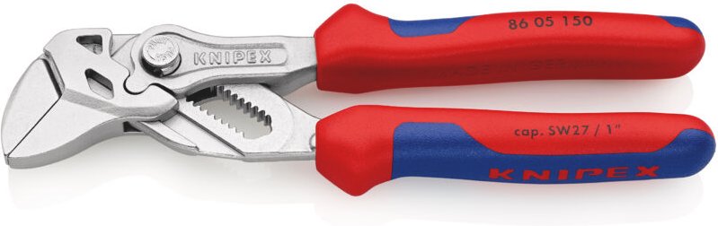 Knipex - 86 05 150 Zangenschlüssel Mehrk. verchr. 150 mm