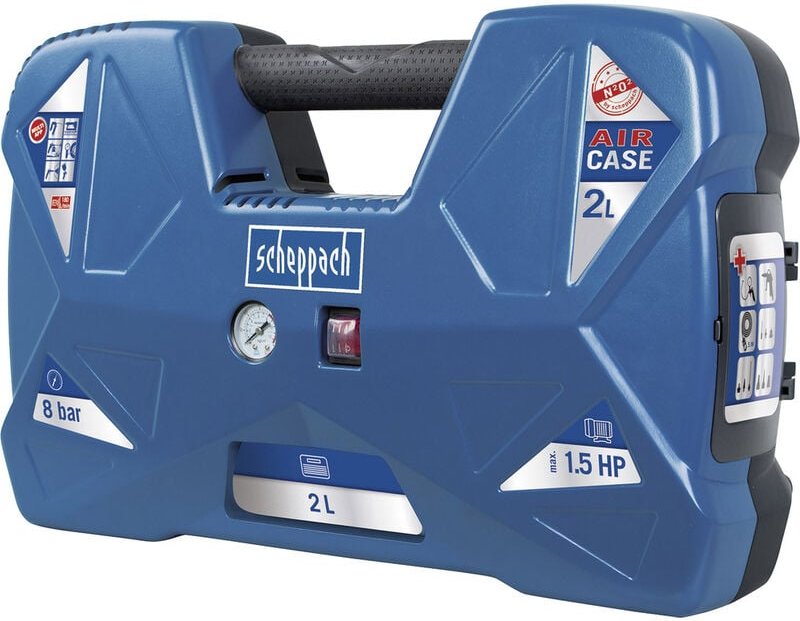 Druckluft-Kompressor Aircase 2 l 8 bar - Scheppach