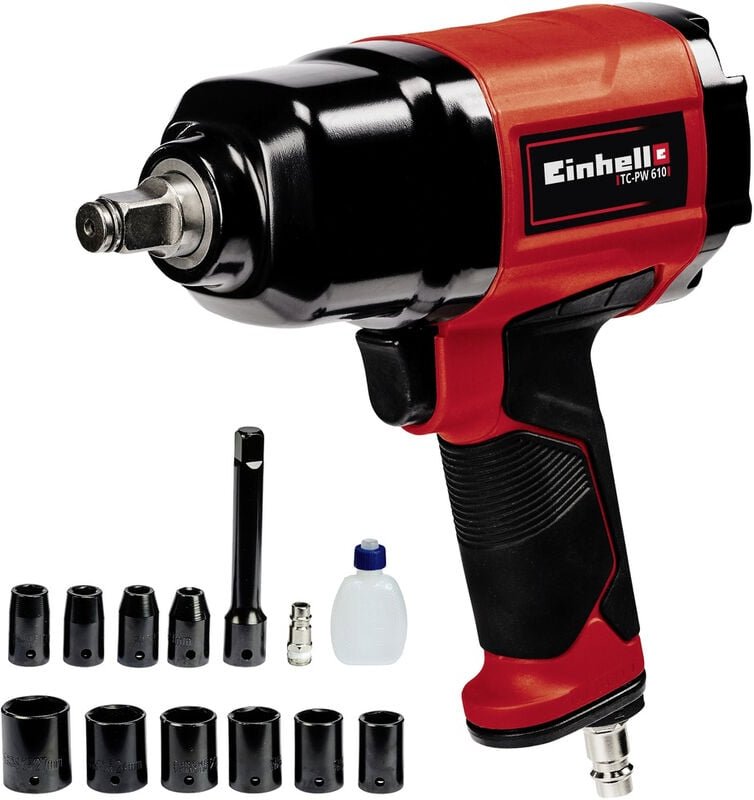 Einhell - Pneumatischer schlagschrauber 610 nm mit rutschfestem gummierten griff 4138960