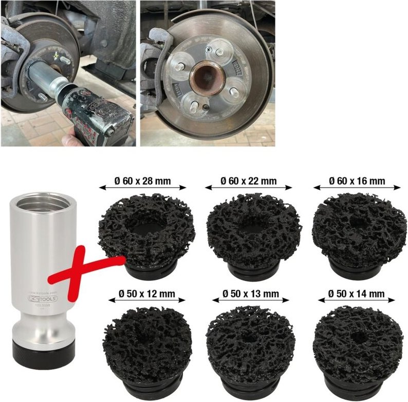 Stehbolzen-Radnabenschleifer-Satz, Ø 50 / 60 mm, 7-tlg