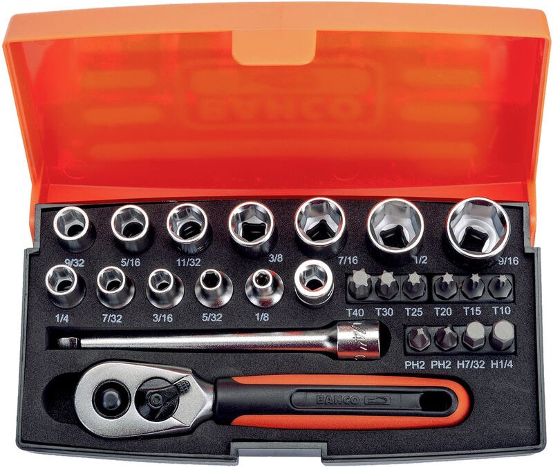 Steckschlüsselsatz 1/4' 25teilig SL25AF - Bahco