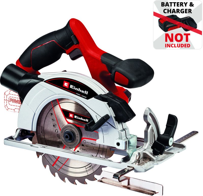 Einhell - Akku-Handkreissäge te-cs 18/165-1 Li-Solo Power X-Change (18 v, Li-Ion, Ø165 x Ø20 mm Sägeblatt, werkzeuglose ...