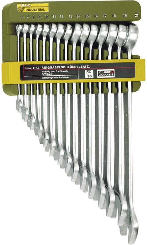 Industrial 23821 Ring-Maulschlüssel-Satz 15teilig Schlüsselweite (Metrisch) 6 - 21 mm - Proxxon