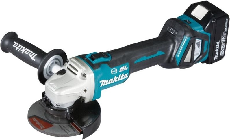 Akku-Winkelschleifer 18V + 3x 18V 5 Ah Akku + Ladegerät DC18RC (DGA513RT3J) - Makita