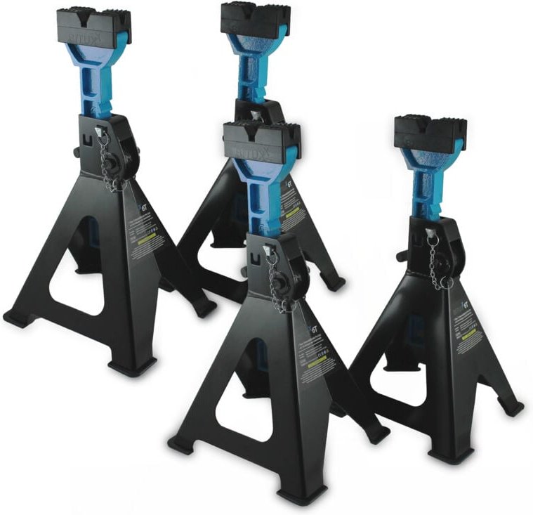 BITUXX 2 Paar Unterstellböcke Pro Line LKW Auto PKW Abstellbock Stützbock Ständer Heber 6000kg 6t Tragkraft