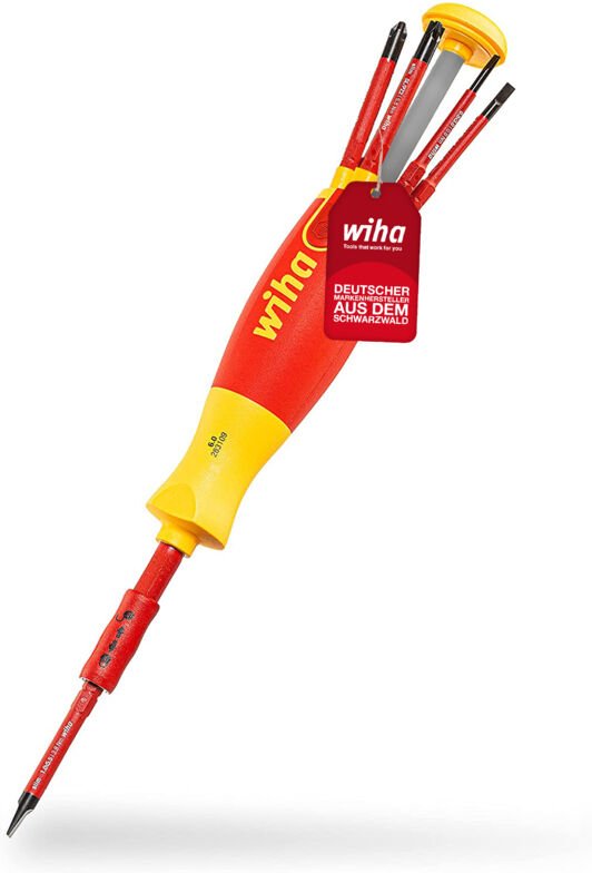 Schraubendreher Set LiftUp electric 6-tlg. mit verstaubarem Bit Set i Schraubenzieher Satz mit Bit Magazin aus slimBits ...