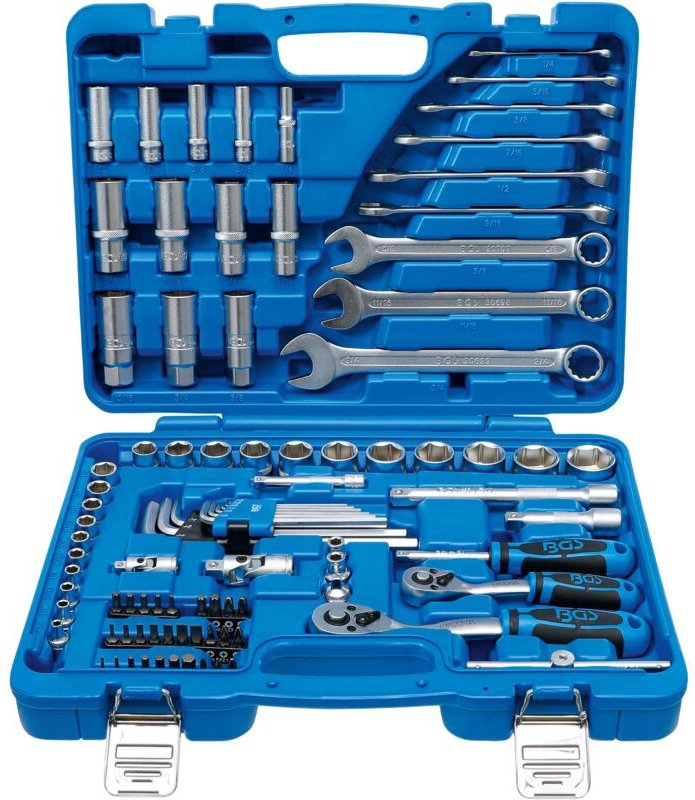 Bgs Technic - Steckschlüssel-Satz Sechskant Antrieb 6,3 mm (1/4') / 10 mm (3/8') Zollgrößen 92-tlg.