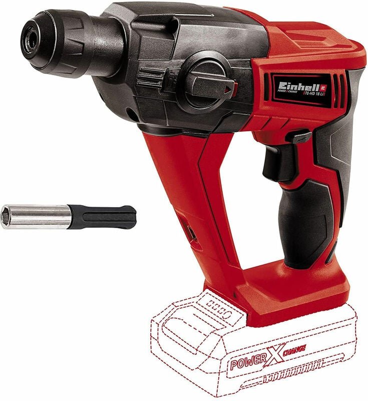Akku Bohrhammer te-hd 18 Li - Solo 1,2J, SDS-Plus - Einhell