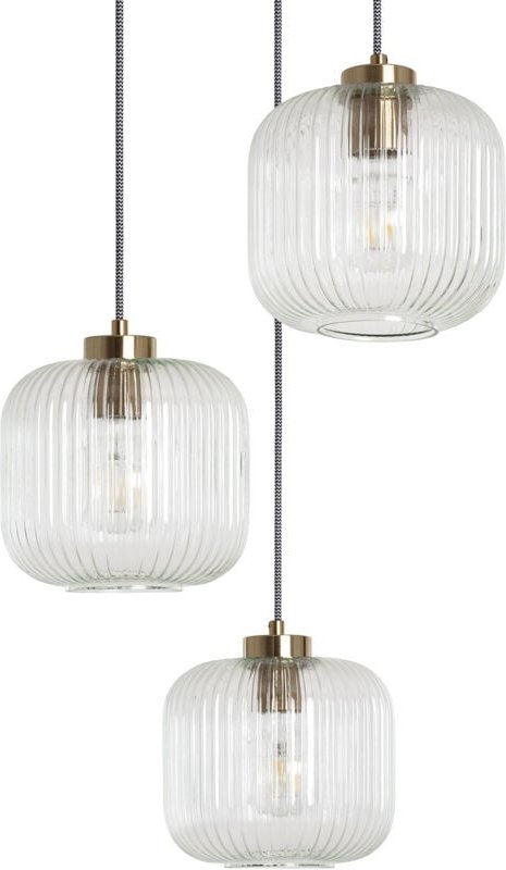 Efectoled - Pendelleuchte Glas Tri Wilde Transparent