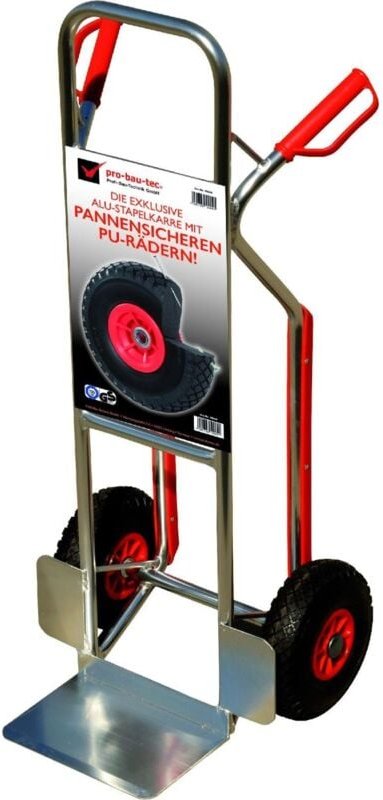 Thumbnail - Pro-bau-tec - Profi-Bau Stapelkarre Aluminium 150 kg PU-Räder Sackkarren