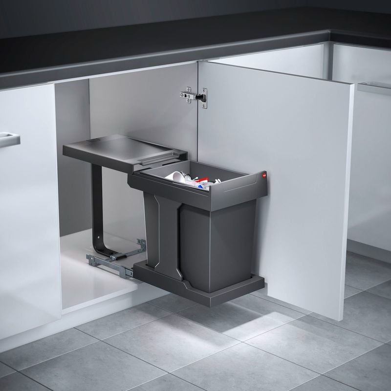 Abfallsammler Solo 20 l dunkelgrau Hailo 3635001