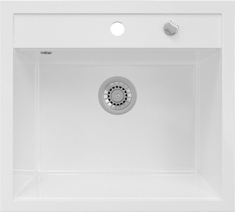 Spülbecken Valencia, Weiß, 56.5 x 51 cm, Bergström