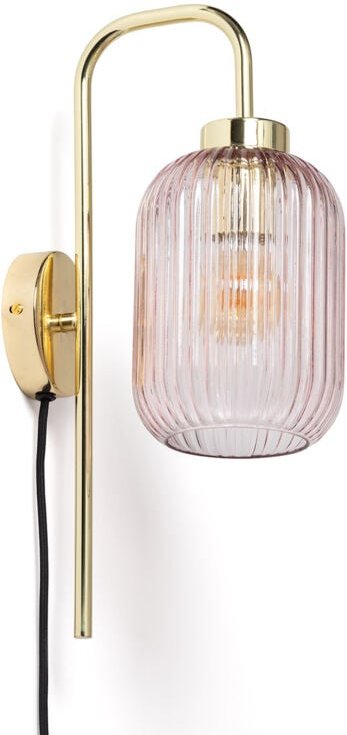 Wandlampe aus Metall und Glas Belino Rosa