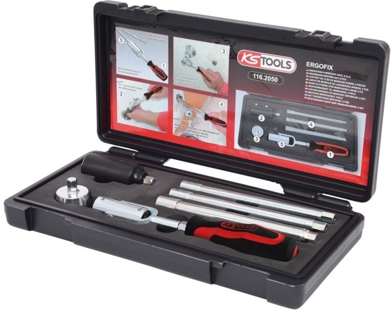 Ks Tools Waschtisch-Montage-Satz, 6-tlg