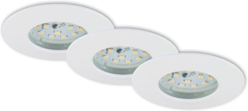 Briloner - led Einbauleuchten Einbaulampe 3er Set IP44 400 Lumen 5W weiß Ø7,5 cm