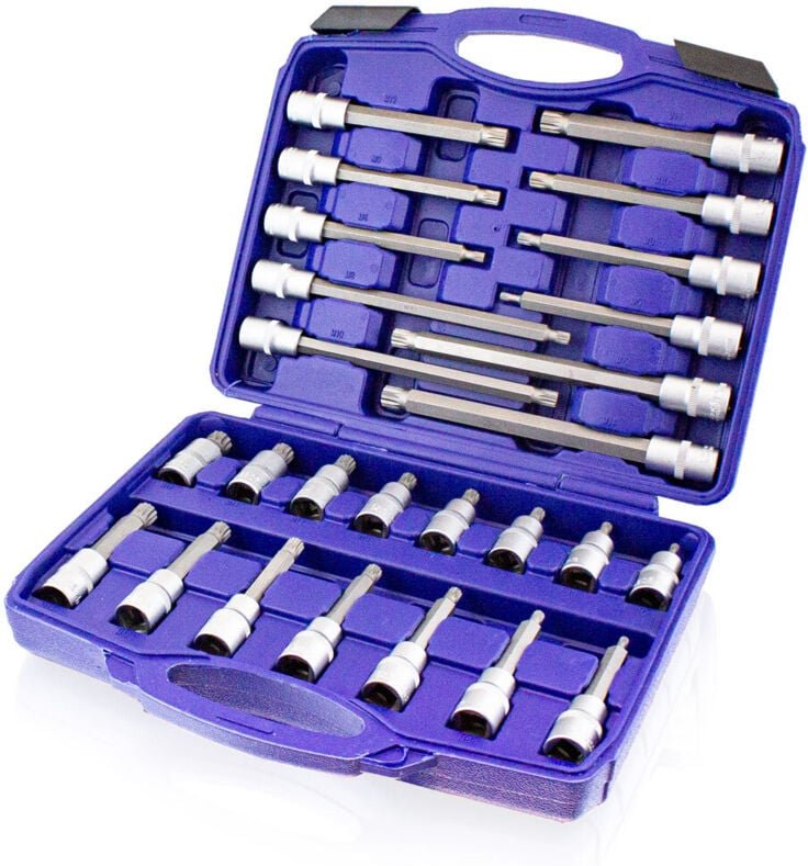 Bituxx - 88 tlg Innen Vielzahn Torx Sechskant Steckschlüssel Werkzeug Set Stecknuss Nuss Satz