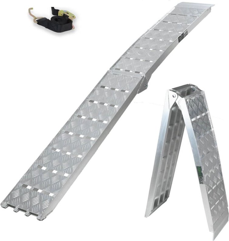TRUTZHOLM Alu Auffahrrampe Heavy Duty 680 kg klappbar 228 cm Motorradrampe