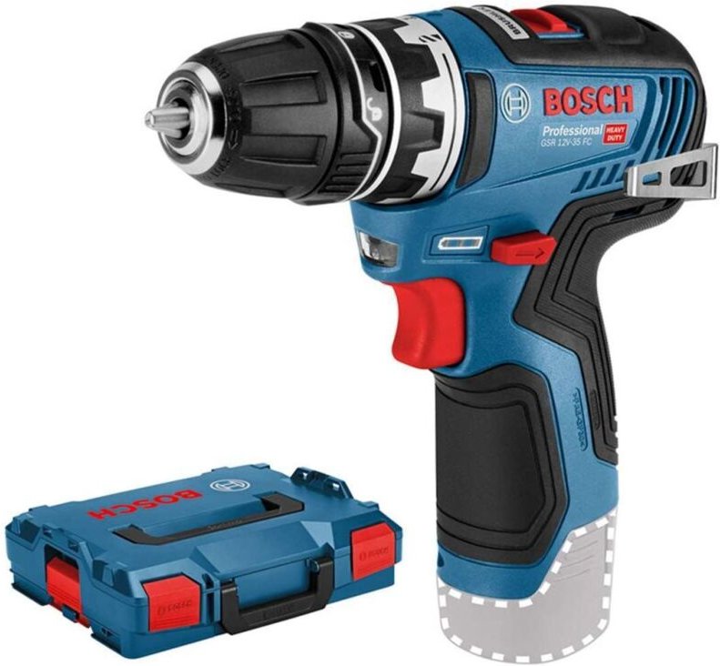 Bosch Akku-Bohrschrauber gsr 12V-35 fc Solo + Bohrfutteraufsatz gfa + L-Boxx 102