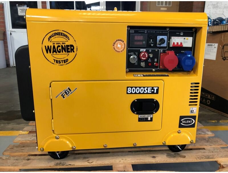WAGNER-Edition Diesel Stromaggregat Full Power 8 kva KW8000SE-T 230V/400V - Kompak