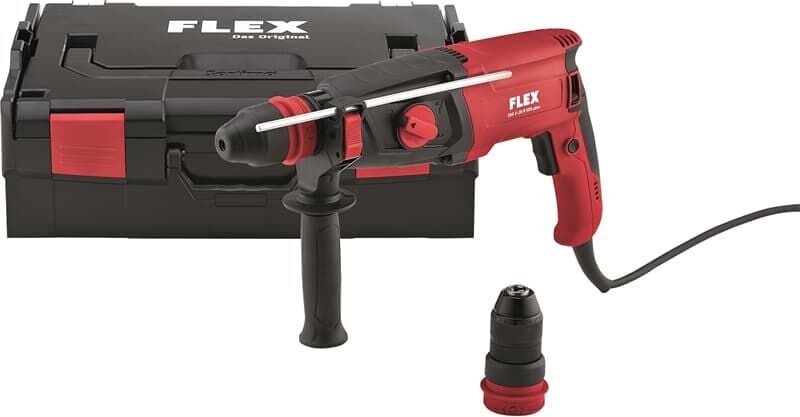 Flex - Bohrhammer che 2-28 r SDS-plus mit Wechselfutter + L-Boxx