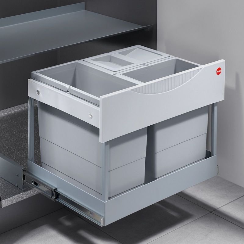 So-tech - Abfallsammler Raumspar Tandem s plus 12 L/8 L/8 L/Deckel mit Ausfahrautomatik Hailo 3644831