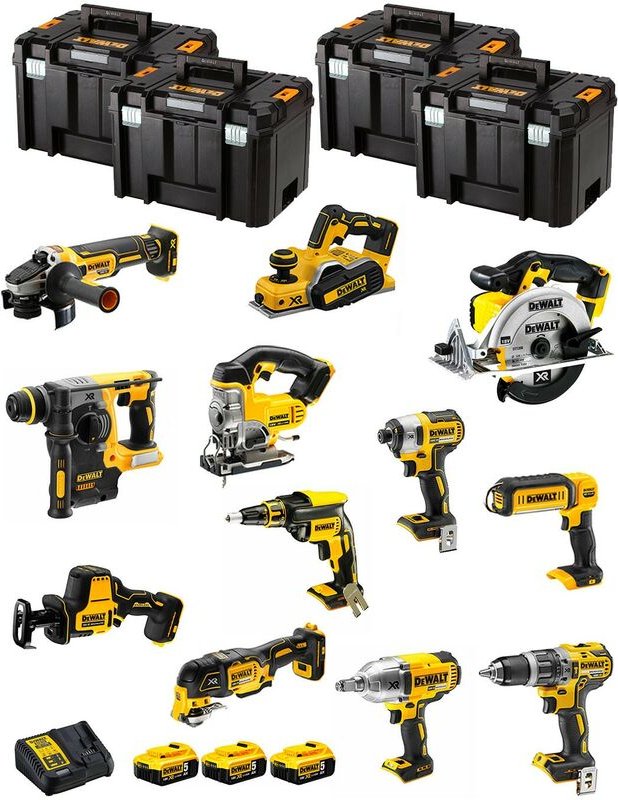 Dewalt - Kit DWK1202T (DCD796+DCH273+DCG405+DCF887+DCF899H+DCS331+DCS391+ DCS355+DCP580+DCS369+DCL050+DCF620+3x5,0Ah+DCB...