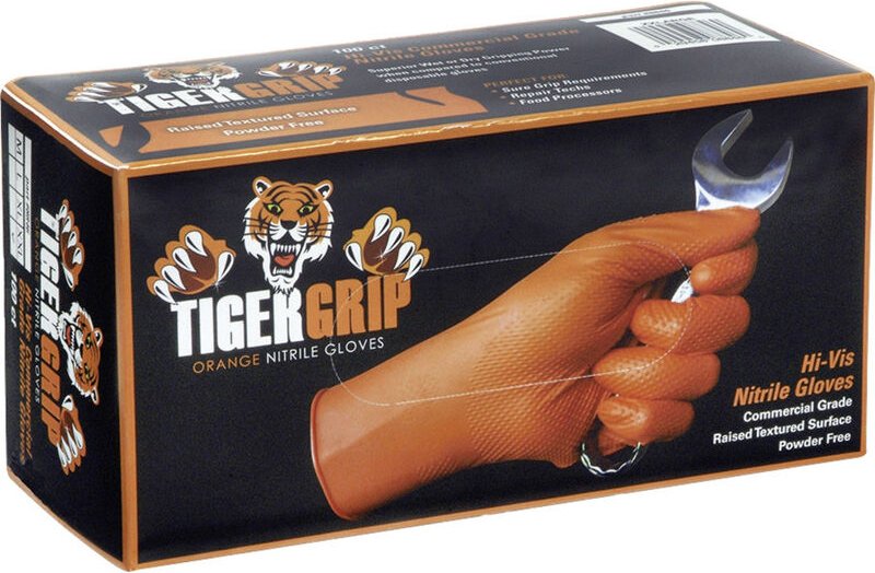 Tiger grip l 100 St. Nitril Einweghandschuh Größe (Handschuhe): l en 374-2, en 374-3, en 455 - Kunzer