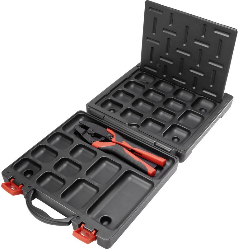 Toolcraft - PZ-500 Crimpzange ohne Crimpeinsatz, mit Systemkoffer