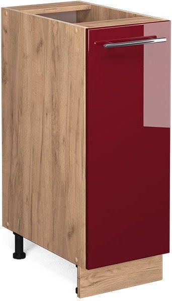 Vicco - Apothekerschrank Fame-Line, Bordeaux Hochglanz, 30 cm ohne Arbeitsplatte