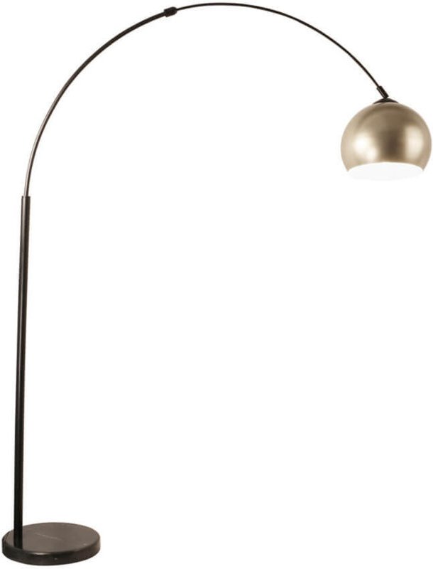 Bogenlampe aus Metall talia - Gold Bogenlampe, Metall Stehlampe, goldene Lampe - Home Deluxe