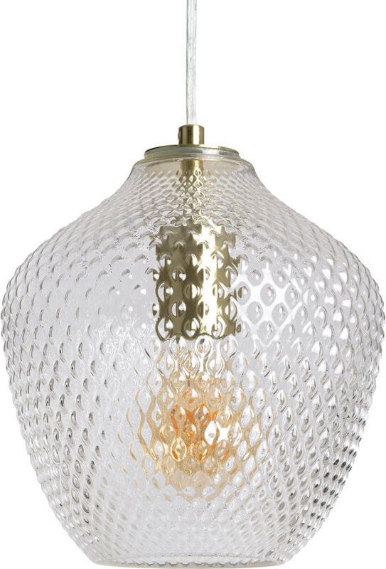 Pendelleuchte Metall und Glas Stiklu Gold