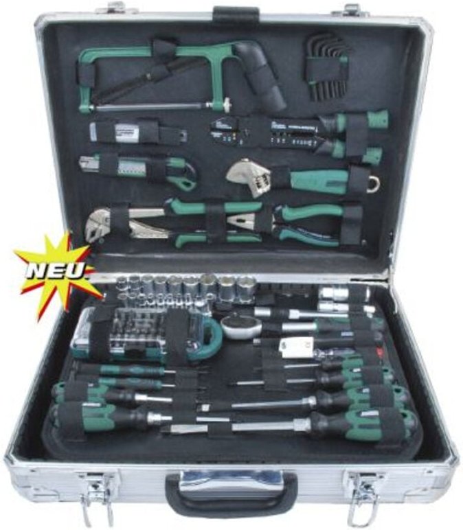 Thumbnail - Brüder Mannesmann 29072 M29072 Heimwerker Werkzeugkoffer bestückt 124teilig