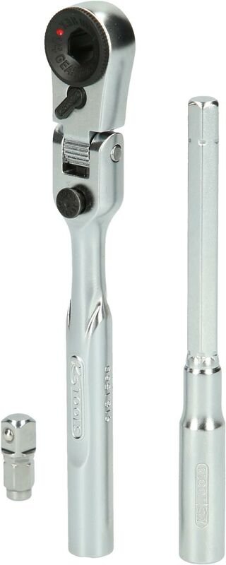 1/4' Bit-Gelenk-Umschaltknarren-Satz mit Steckadapter für Stecknüsse, 3-tlg