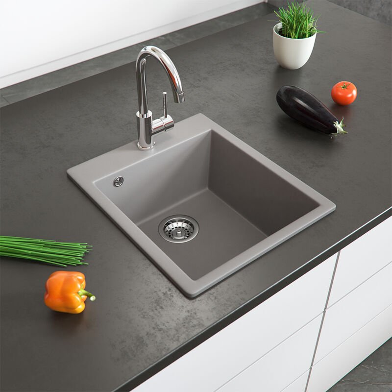 Spülbecken Venice, Beton, 42.5 x 50 cm, Bergström