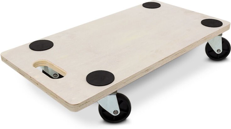 4 x Transportroller l im Set, Möbelroller mit Lenkungsrollen, 200 kg, für alle Böden, Transporthilfe