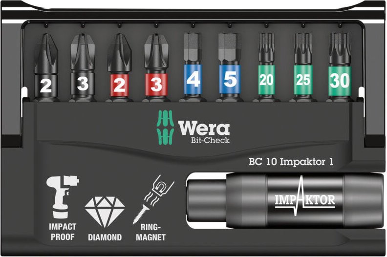 Thumbnail - Bit-Set Impaktor 9tlg. gemischt - Wera