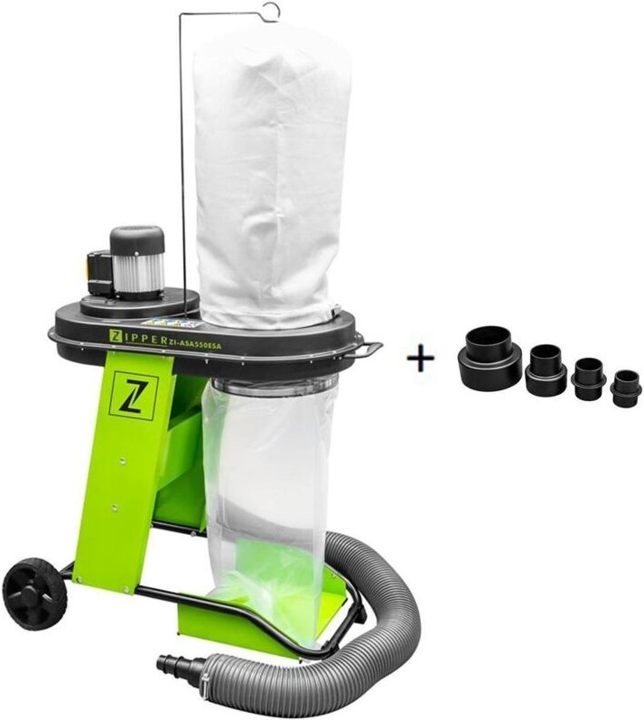 Absauganlage Späne Absaugung Inkl 2m Schlauch U Adapter Zipper Zi-Asa550e