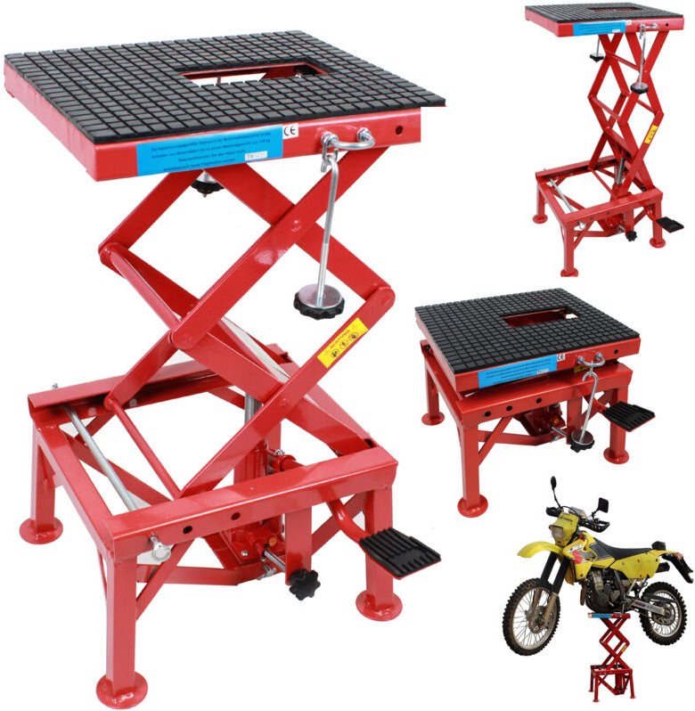 Motorradheber 135 kg Motorrad Hebebühne 340 - 870 mm Montageständer Montagebock