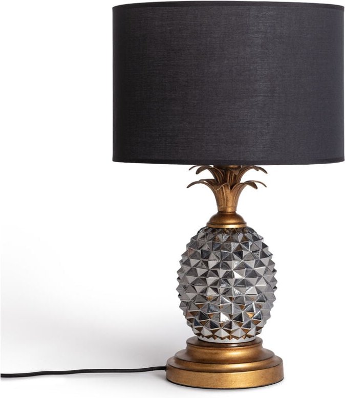 Ledkia - Tischlampe Metall und Stoff Samoa Schwarz