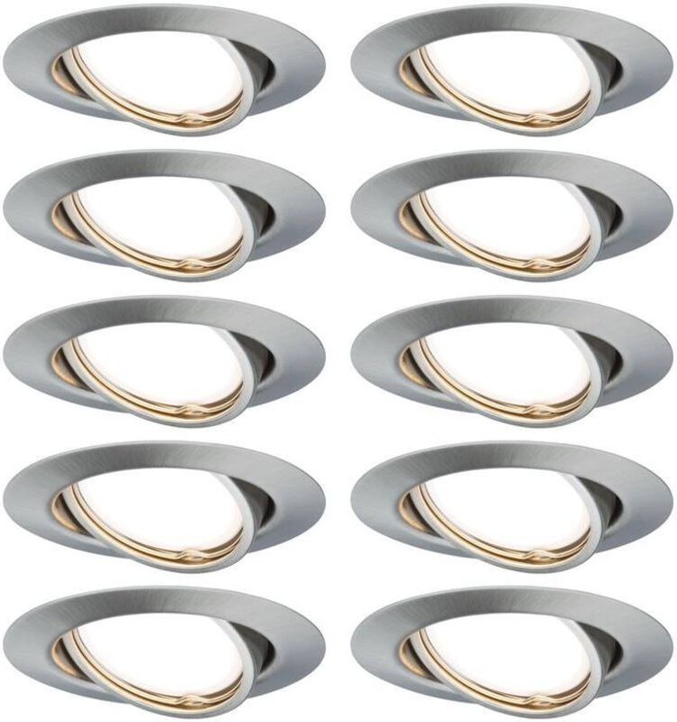 93399 LED-Einbauleuchte led GU10 Eisen (gebürstet) - Paulmann