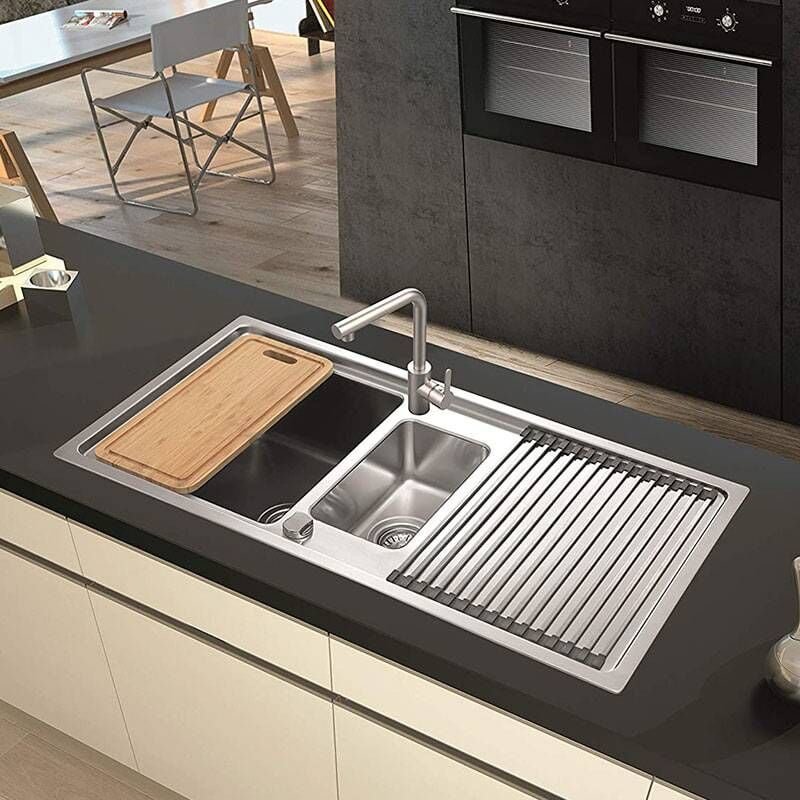 Einbauspüle Chicago 100x50x19 cm, Edelstahl - Respekta