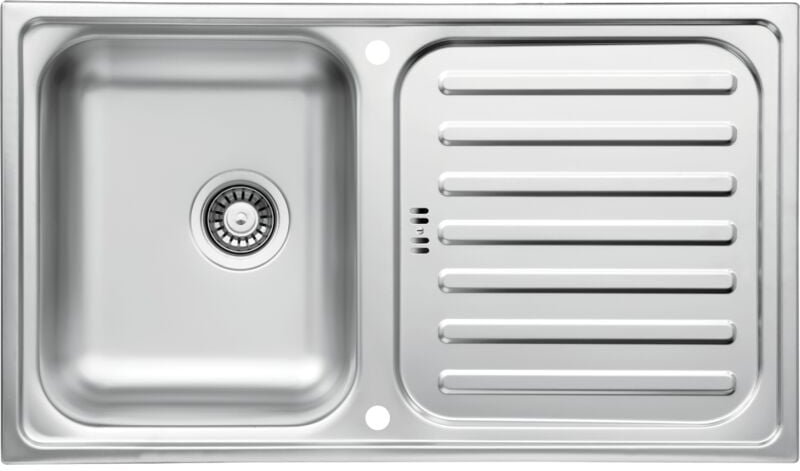 Edelstahl Einbauspüle Spülbecken Küchenspüle Spüle 86 x 50 cm Respekta
