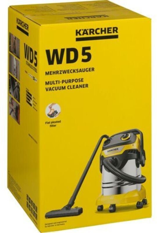 Nass-/Trockensauger Kärcher wd 5 s V-25/5/22 Nass-Trockensauger, Flachfilter, herausnehmbare Filterkassette, automatisch...