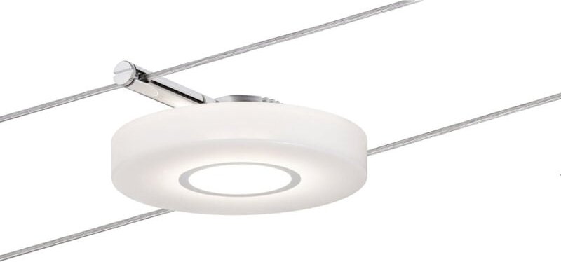 Paulmann - Niedervolt-Seilsystem-Leuchte DiscLED i led fest eingebaut 4 w led Satin