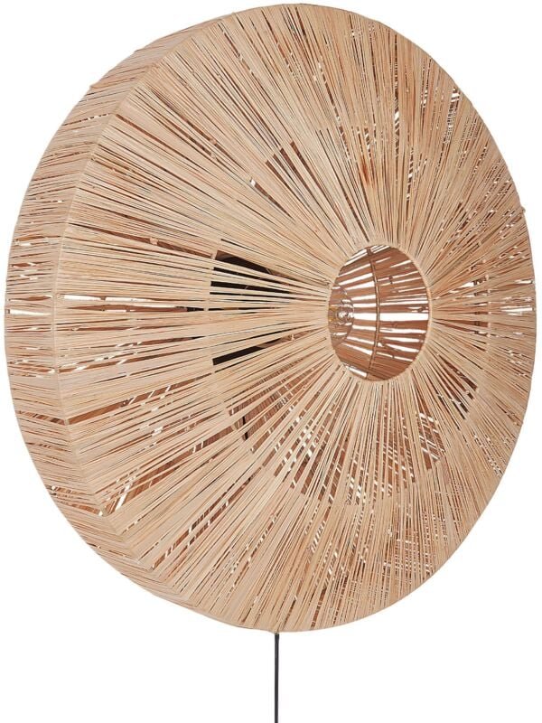Wandlampe Naturfarben aus Stroh Boho Stil Modern Wandleuchte für Esszimmer Wohnzimmer Schlafzimmer Flur