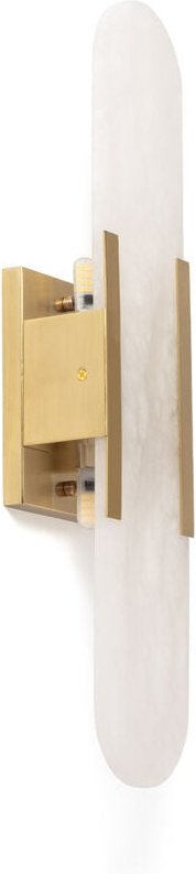 Wandleuchte Metall und Marmor Nandra Gold